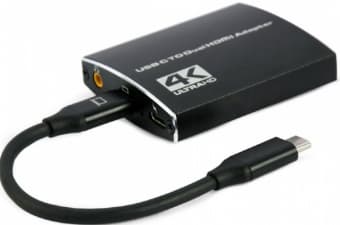 Gembird A-CM-HDMIF2-01 USB-C to dual HDMI adapter, 4K 60Hz, black