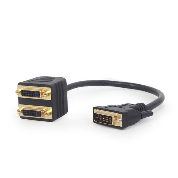 GEMBIRD A-DVI-2DVI-01 DVI-D male to dual DVI female adapter/splitter 0.3m black