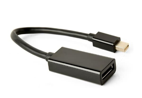 ADAPTOR video GEMBIRD, Mini-DisplayPort (T) la DisplayPort (M), rezolutie maxima 4K (3840 x 2160) la 30Hz, black, "A-mDPM-DPF4K-01" (timbru verde 0.08