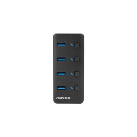 NATEC HUB USB 3.0 MANTIS 2 4-PORTS WITH SWITCH+POWER SUPPLY
