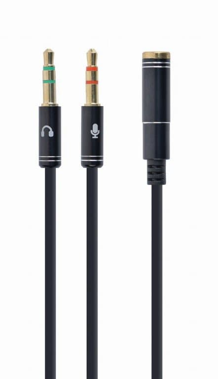 Gembird !Adapter audio stereo 3.5mm mini Jack/4PIN/ audio cable 0.2 m 2 x 3.5mm Black