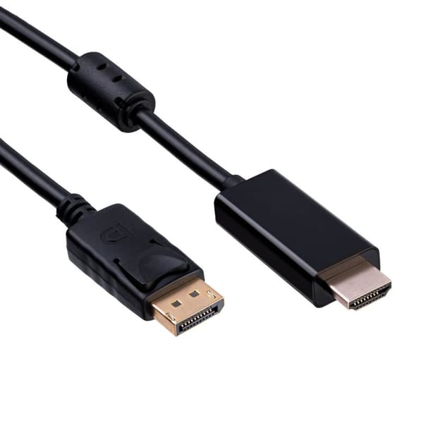 Akyga AK-AV-05 video cable adapter 1.8 m HDMI Type A (Standard) DisplayPort Black, Gold