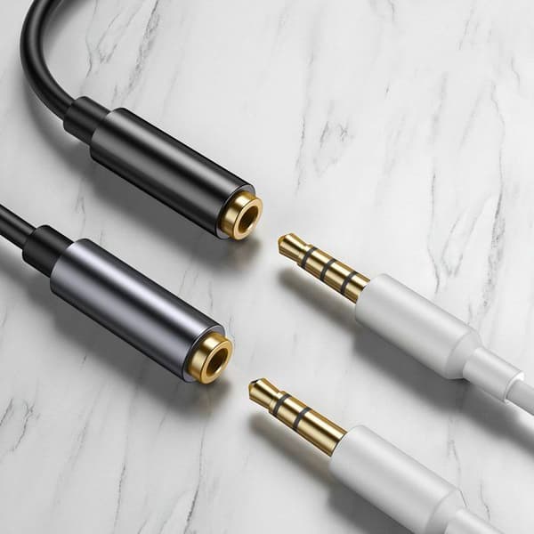 Baseus hörlursheadsetadapter USB typ C till 3,5 mm USB C till 3,5-jack ljudkabel för Huawei Mate 20
