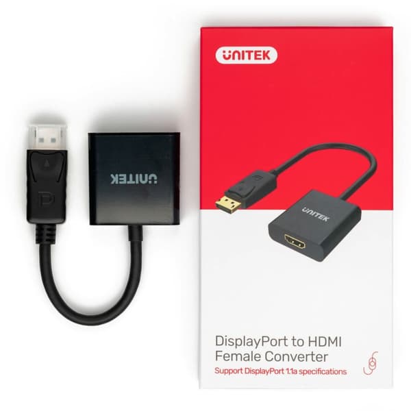 DisplayPort - HDMI Adapteri Unitek Y-5118DA Musta