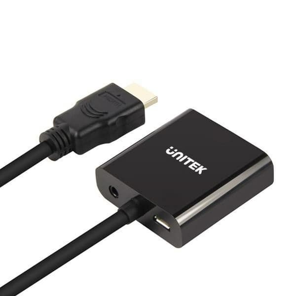 HDMI - VGA audioadapteri Unitek Y-6333 Musta
