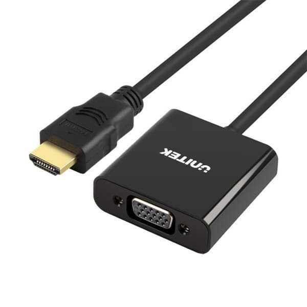 HDMI - VGA audioadapteri Unitek Y-6333 Musta musta