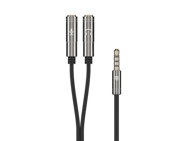Adapteris Genesis 3.5mm Male  -  3.5mm Female x 2 Silver