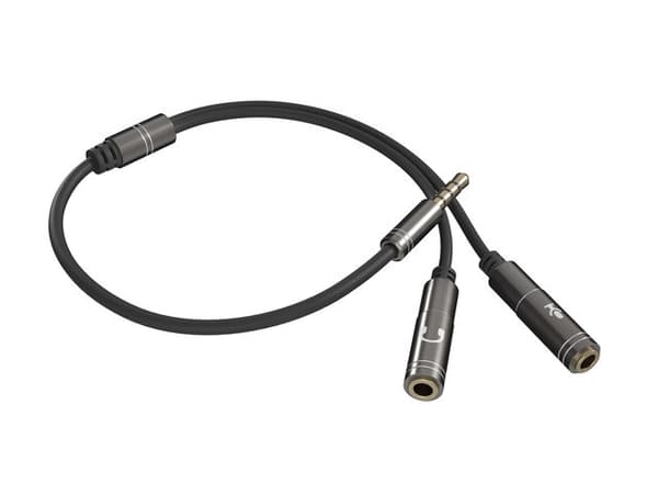 Adapteris Genesis 3.5mm Male  -  3.5mm Female x 2 Silver