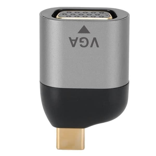 Fdit Typ-C Hane till Vga Hane Adapter Typ-C till Vga DB15P Female Video Converter för Windows/Android
