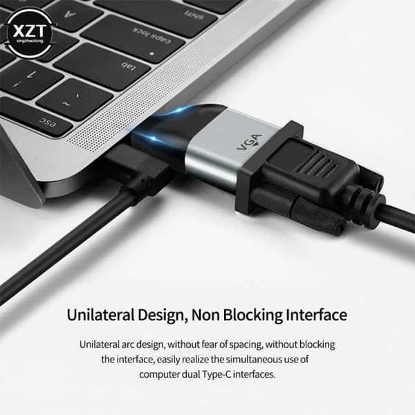 Typec till vga - USB 3.1 Typ C till HDMI-adapter, RJ45-jack, 4K-8k 60Hz projektion, hane till hona, video