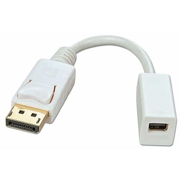 Mini-DisplayPort till DisplayPort-adapter LINDY 41060 Vit