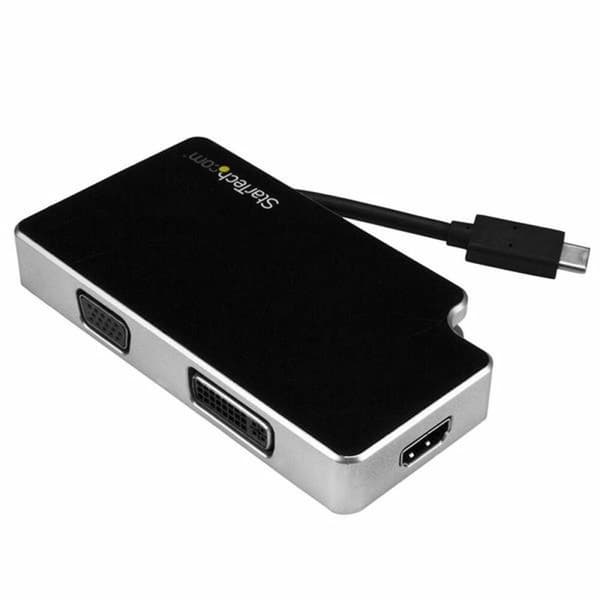 USB C till VGA/HDMI/DVI Adapter Startech CDPVGDVHDB           Silver Svart, Silver