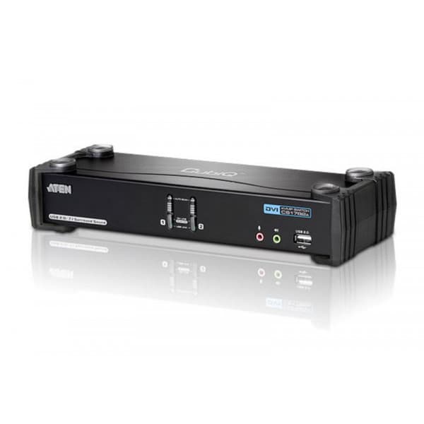 Aten CS1782A USB DVI Dual Link KVMP-kytkin musta