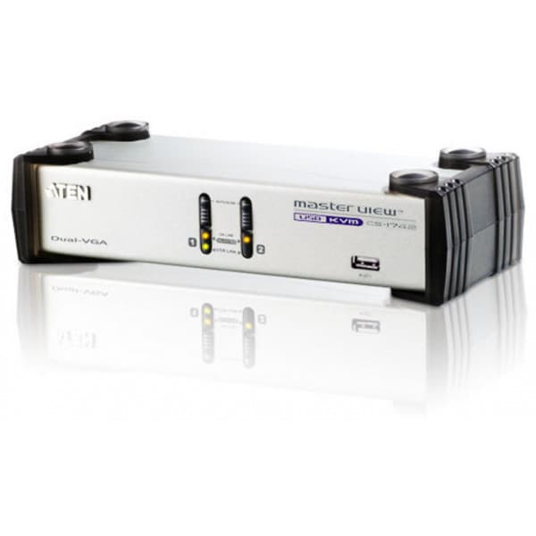 Aten CS1742 dualview KVMswitch Sølv