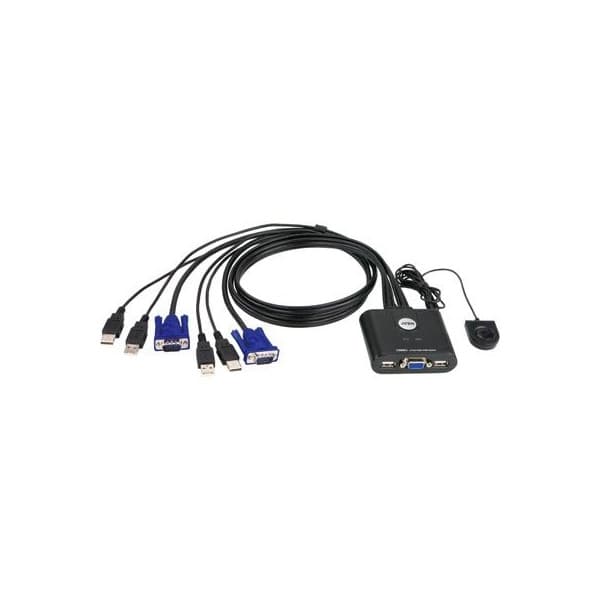 Aten 2-porttinen KVM-kaapelikytkin, VGA- ja USB -liitännöillä