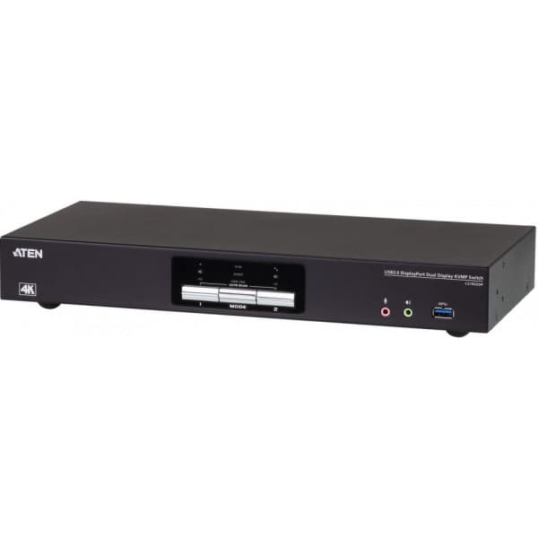 Aten CS1942DP 2port KVMswitch, USB 3.1 Gen 1 Sort