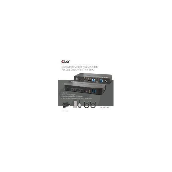 Club 3D DisplayPort/HDMI KVM Switch knapkasse