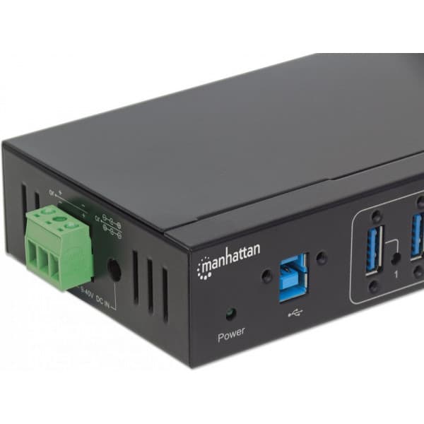 M164405 Manhattan Industriell ESD-skyddad 7-port USB 30 hub