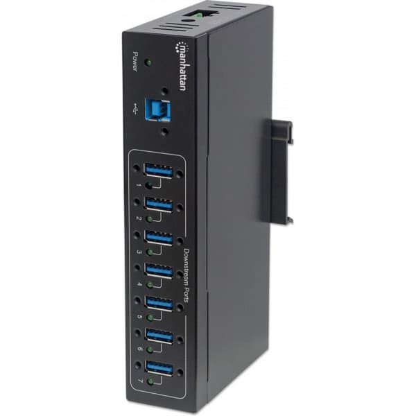M164405 Manhattan Industriell ESD-skyddad 7-port USB 30 hub