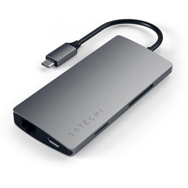 Satechi USB-C Multi-Port Adapter 4K Gigabit Ethernet V2 -adapter, space gray