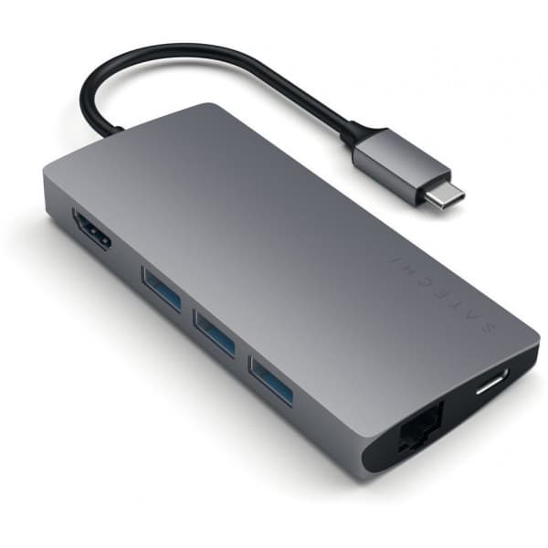 Satechi USBC MultiPort Adapter 4K Gigabit Ethernet V2 adapter, space gray