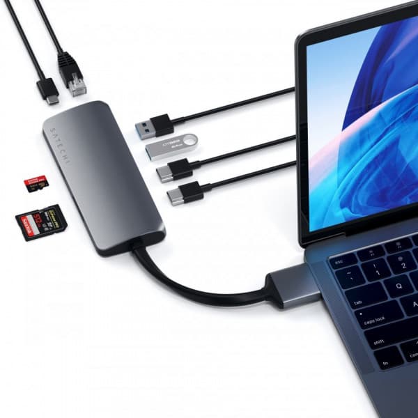 Satechi TypeC Dual Multimediaadapter, Space Gray