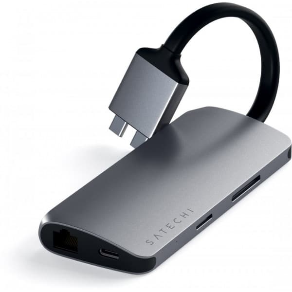 Satechi TypeC Dual Multimediaadapter, Space Gray