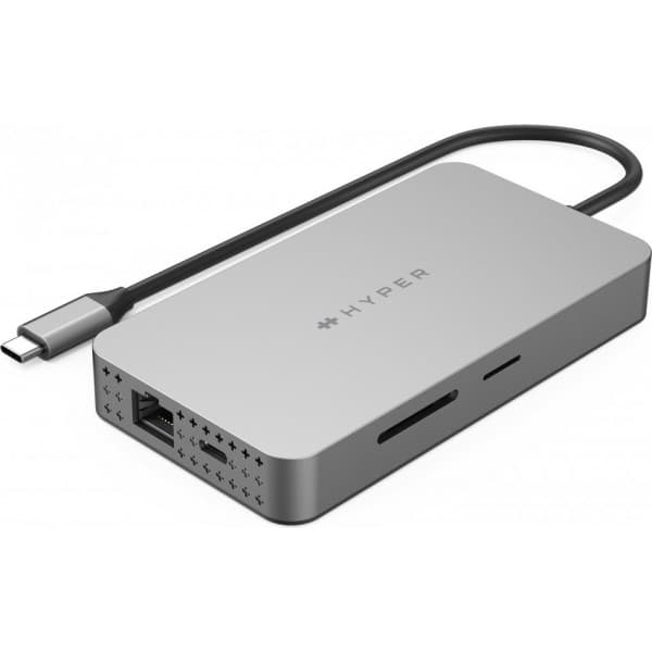 Hyper Dual 4K HDMI 10-in-1 USB-C Hub -adapteri