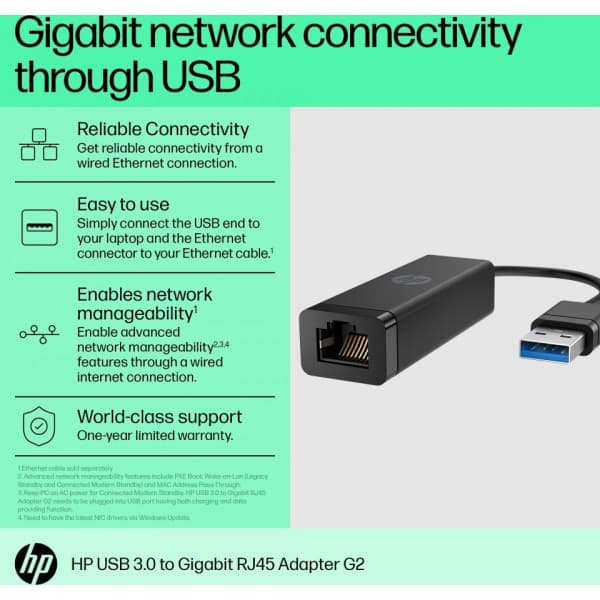 HP USB 30 G2 Ethernet -verkkosovitin