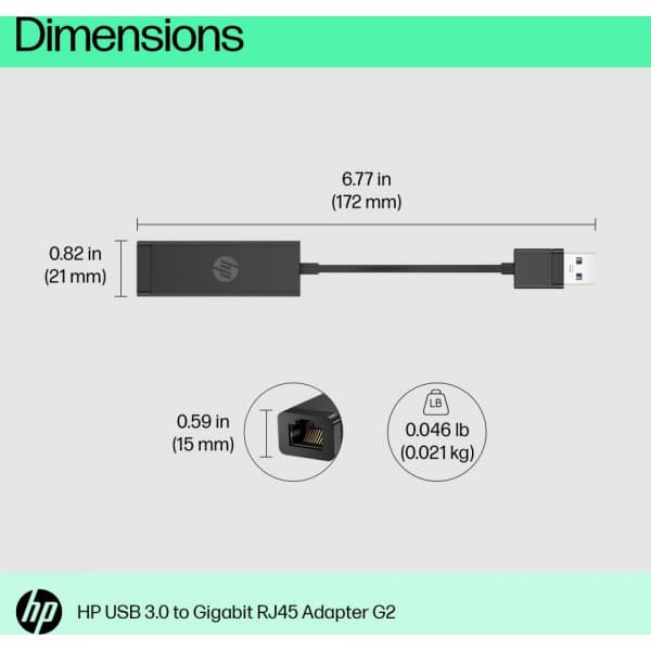 HP USB 30 G2 Ethernet -verkkosovitin