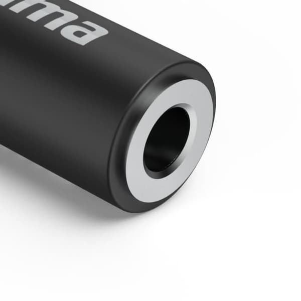 USB-C-adapter – 3,5 mm honkontakt, 90° vinklad kontakt, svart