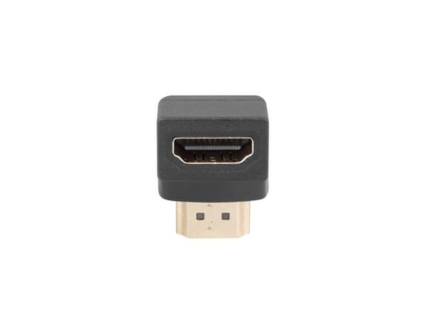 HDMI(M)-HDMI(F) ADAPTER ANGLED DOWN BLACK LANBERG