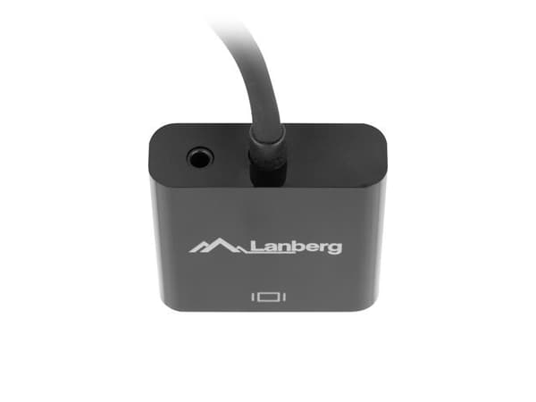 HDMI(M)-VGA(F)+MINIJACK 3.5MM(F) ADAPTER CABLE 20CM LANBERG