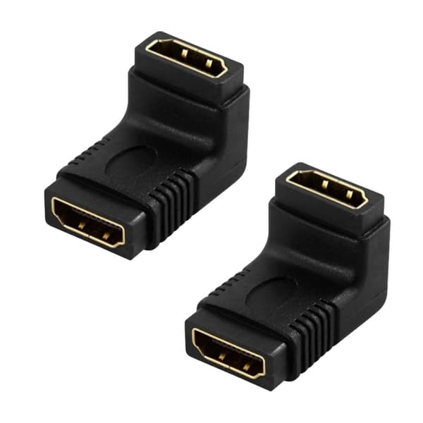 2x HDMI adapter 19-pin hona/hona Vinklad