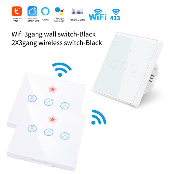INF Smart Touch Wall Switch 3 Gang 1 way