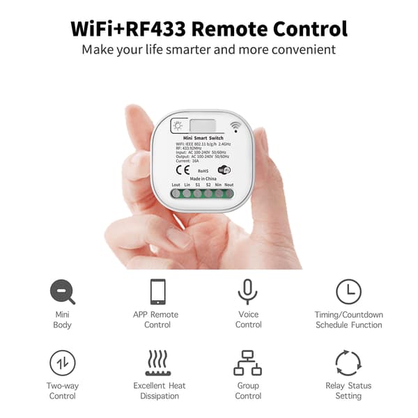INF Smart WiFi kontrolkontaktsæt