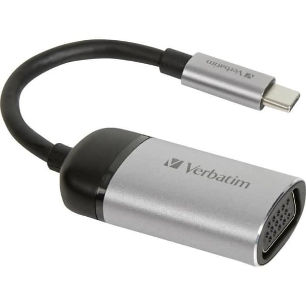 USB-C till VGA-adapter - Verbatim - 49145 - 1x USB-C hane - 1x VGA hona - 0,10 m