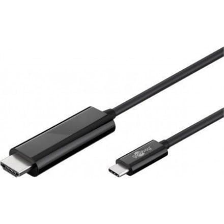 Goobay | Mand | 24 pin USB-C | Mand | 19 ben HDMI Type A | 1,8 m