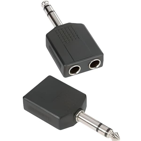 Adam Hall - Y-adapter 2 x 6,35 mm stereo honjack till 6,35 mm stereo hane jack