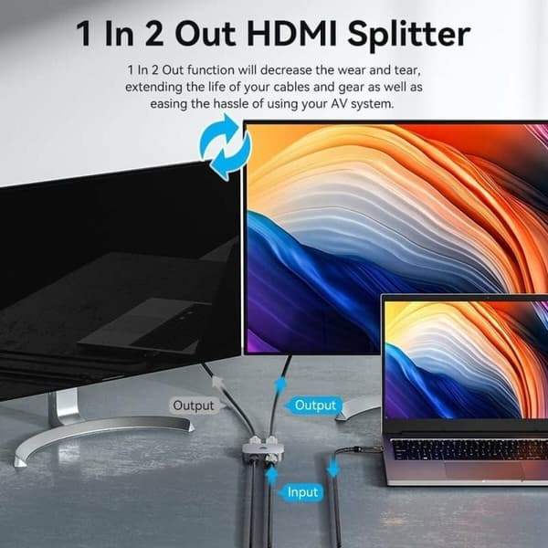 HDMI-brytare Vention AKPH0 Grå 1 m