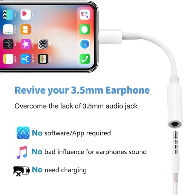 2x Lyn til 3,5 mm adapter til hovedtelefoner