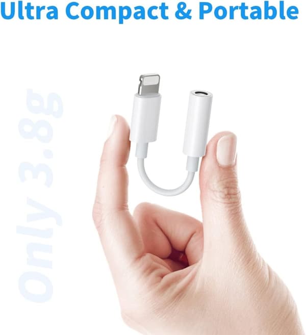 2x Lyn til 3,5 mm adapter til hovedtelefoner