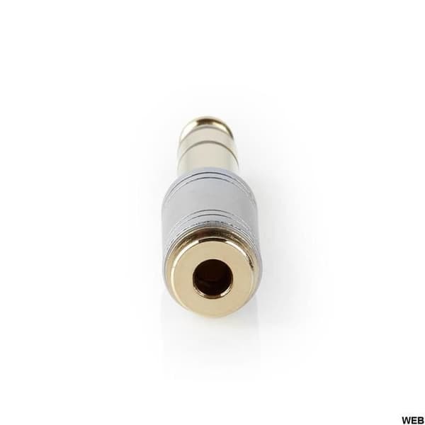 Ljudadapter Hane 6,35 mm Hona 3,5 mm Metall Silver