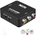 Miniatyrbild 1 av 4: RCA till HDMI Adapter, Zamus Mini AV RCA CVBS till HDMI Converter S Video Adapter 1080P för PS2 Wii Console