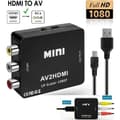 Miniatyrbild 1 av 4: Mini RCA till HDMI AV/CVSB L/R HD 1080p VG A2HDMI+kabeladapter