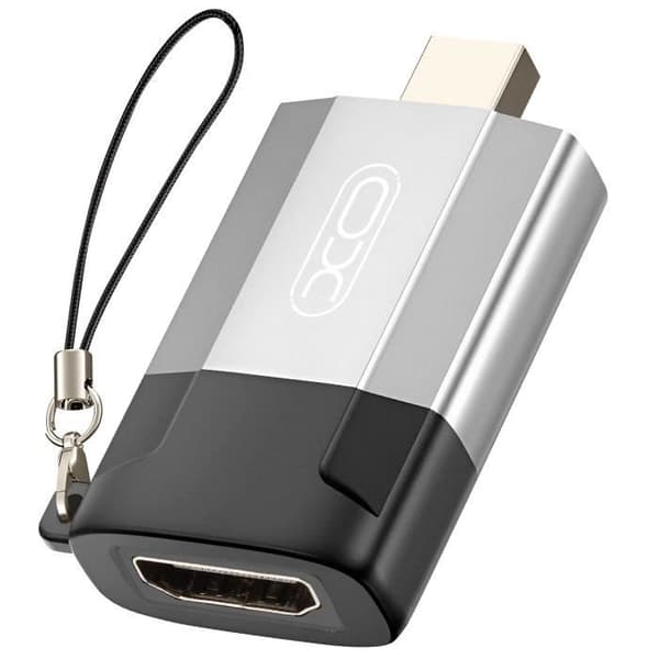 Mini DisplayPort hane till HDMI hona videoadapter 4K upplösning XO grå