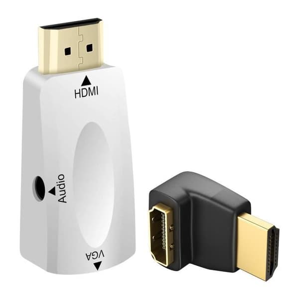 HDMI hane till VGA hona Full HD video- och ljudadapter Vit