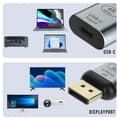 Miniatyrbild 4 av 4: USB-C hona till DisplayPort hane videoadapter Kompakt design grå