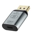 Miniatyrbild 1 av 4: USB-C hona till DisplayPort hane videoadapter Kompakt design grå