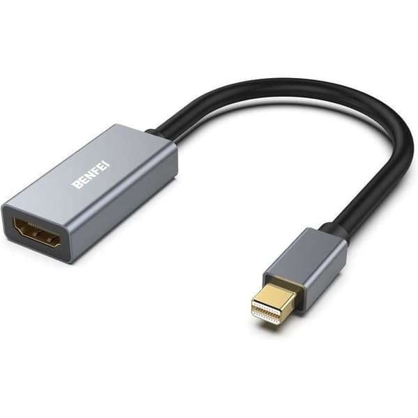 BENFEI Thunderbolt till HDMI Mini DisplayPort till HDMI-adapter för MacBook Air/Pro, Microsoft Surface Pro, bildskärm, projektor